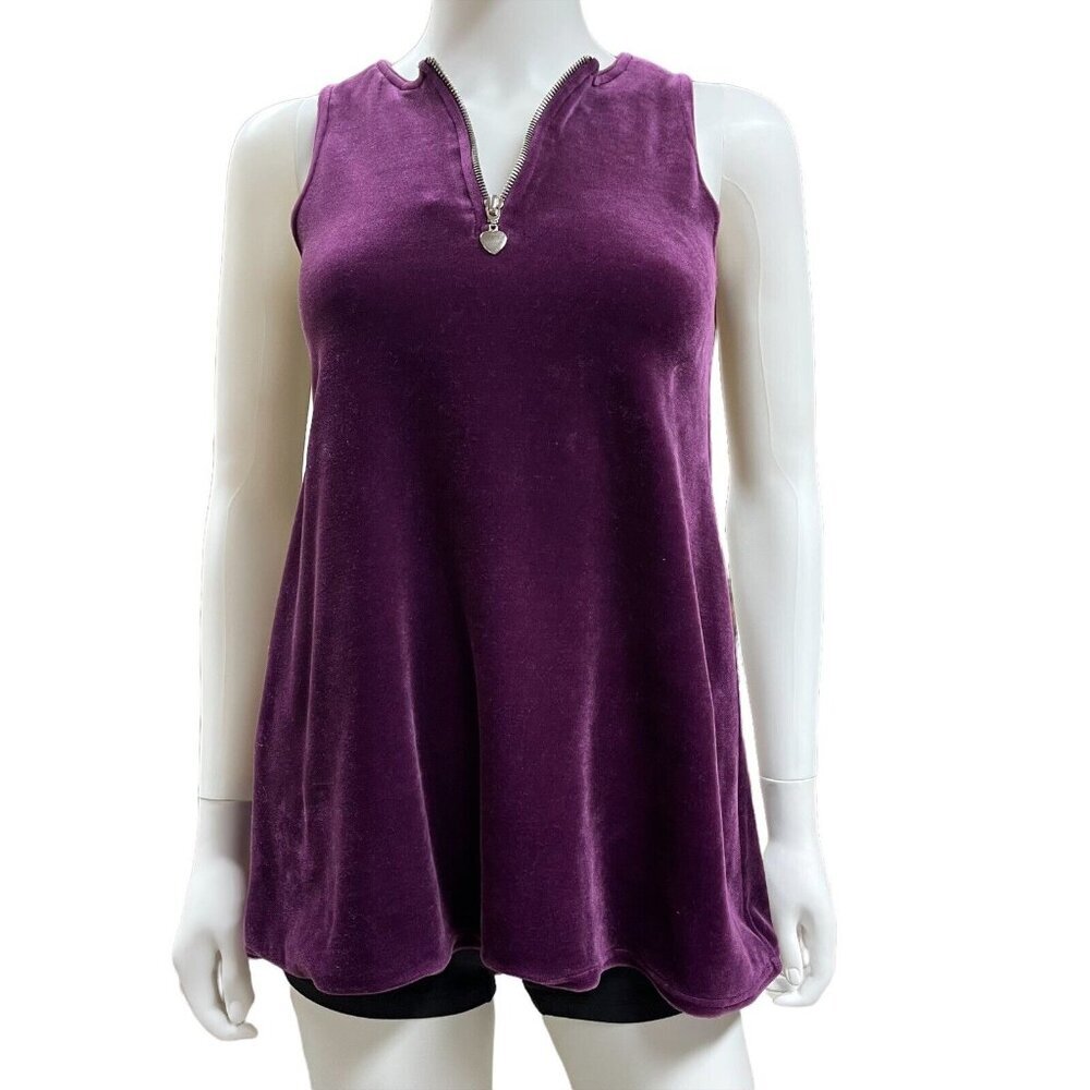Copper Key Purple Sleeveless Velvet Like Tank‎ Top Womens Size 7 (N10315)